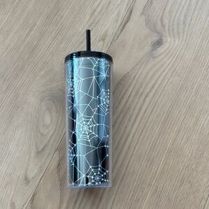 Spider Web Tumbler with Straw
